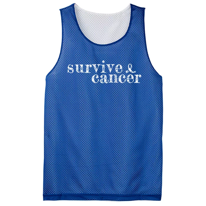 Survive Melanoma Cancer Survivor Wear Black Ribbon Vintage Gift Mesh Reversible Basketball Jersey Tank