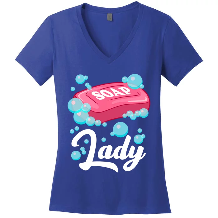 Soap Making Cute Gift Homemade Soap Maker Meaningful Gift Women's V-Neck T-Shirt