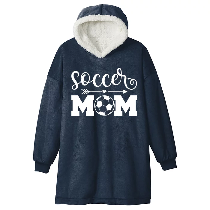 Soccer Mom Cute Gift Hooded Wearable Blanket