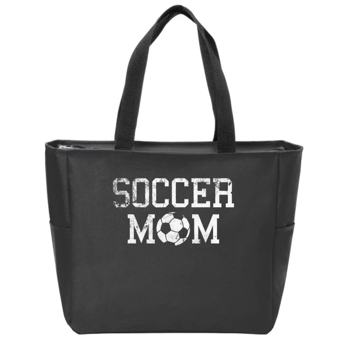 Soccer Mama Clothing Retro Vintage Soccer Mom Zip Tote Bag