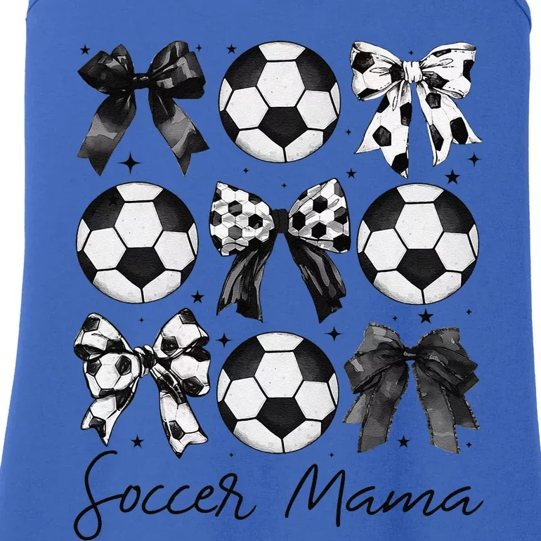 Soccer Mama Coquette Bow Soccer Mom Soccer Season Gift Ladies Essential Tank