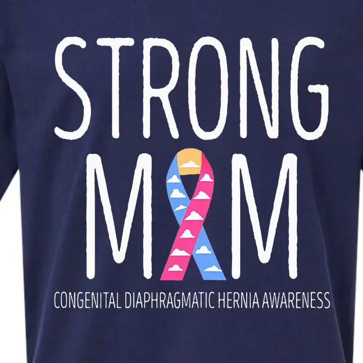 Strong Mom Congenital Diaphragmatic Hernia Awareness Sueded Cloud Jersey T-Shirt