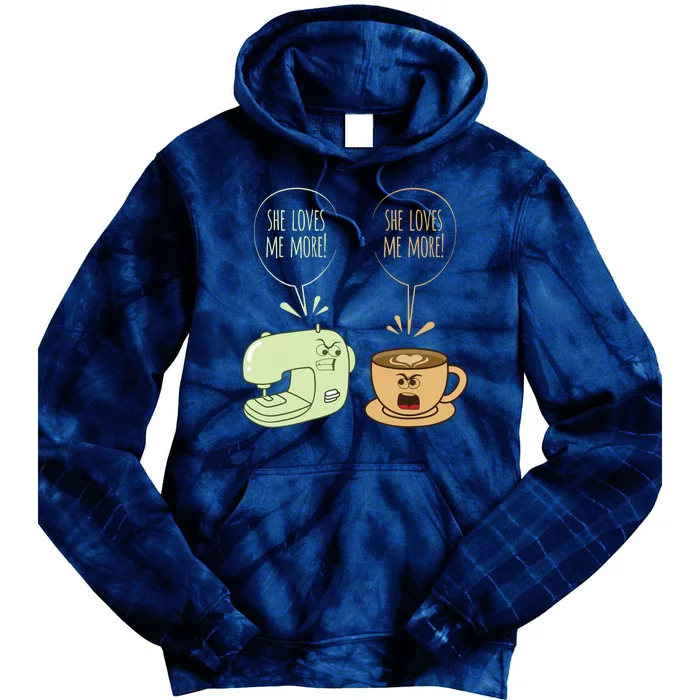 Sewing Machine Coffee Funny Sew Quilting Seamstress Sewer Tie Dye Hoodie