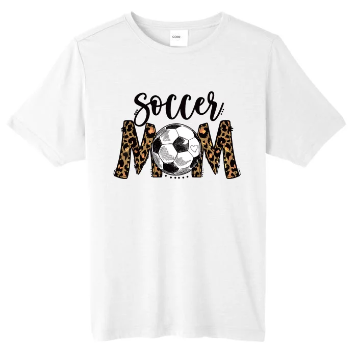 Soccer Mom Cute Mom Life Soccer Game Day Cheer Mom Leopard ChromaSoft Performance T-Shirt