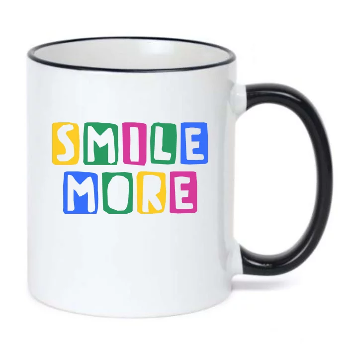 Smile More Colorful Inspiring Black Color Changing Mug