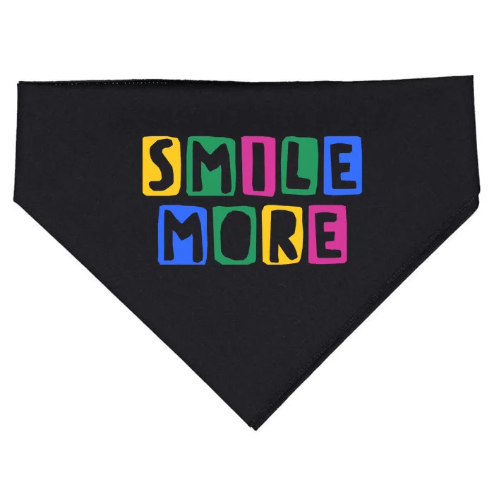 Smile More Colorful Inspiring USA-Made Doggie Bandana