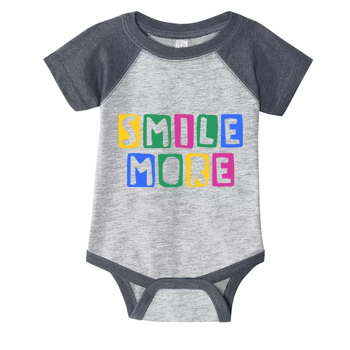 Smile More Colorful Inspiring Infant Baby Jersey Bodysuit