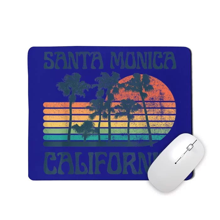 Santa Monica California Beach Summer Vacation Vintage Mousepad