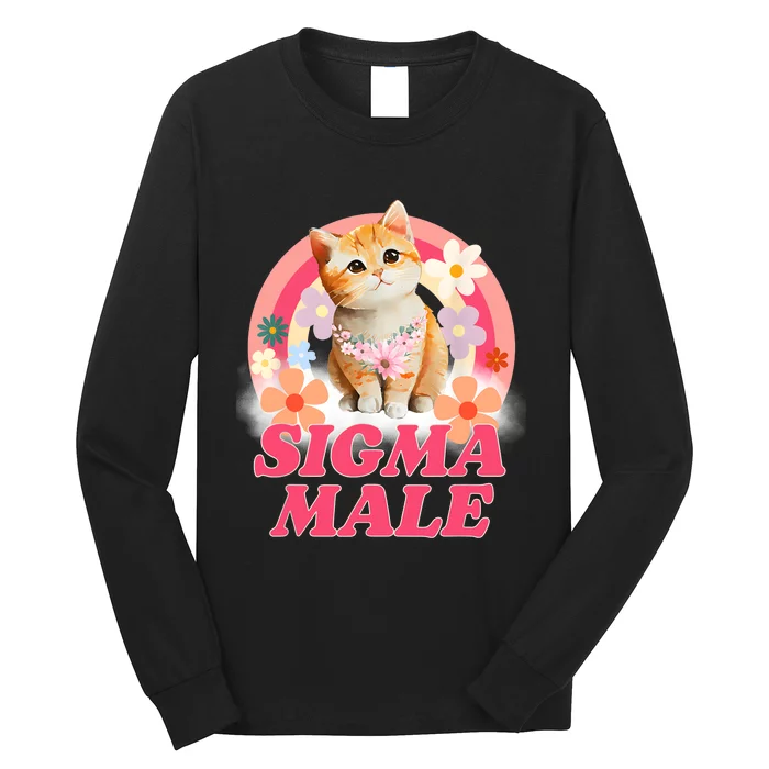 Sigma Male Cat Kitten Funny Long Sleeve Shirt