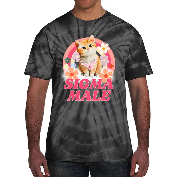 Sigma Male Cat Kitten Funny Tie-Dye T-Shirt