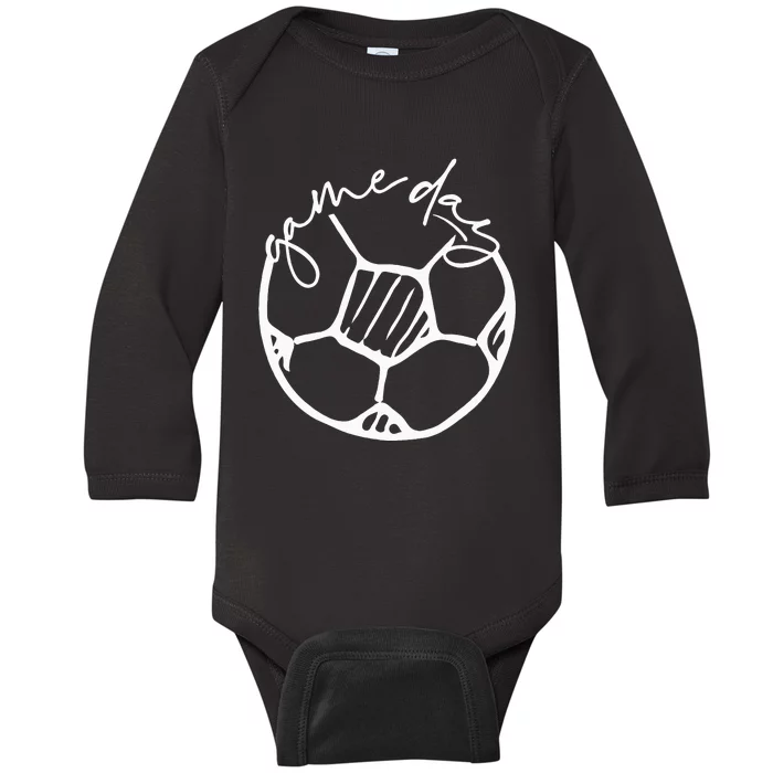 Soccer Mom Cute Mom Life Soccer Game Day Cheer Mom Baby Long Sleeve Bodysuit