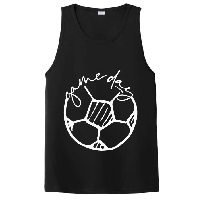 Soccer Mom Cute Mom Life Soccer Game Day Cheer Mom Performance Tank