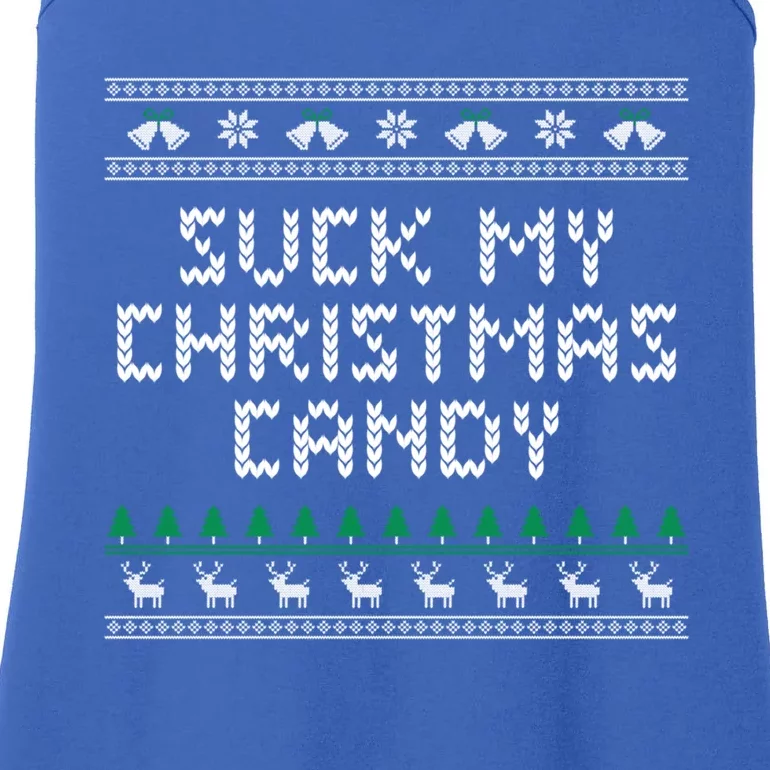 Suck My Christmas Candy Couples Adult Humor Lovers Cool Gift Ladies Essential Tank