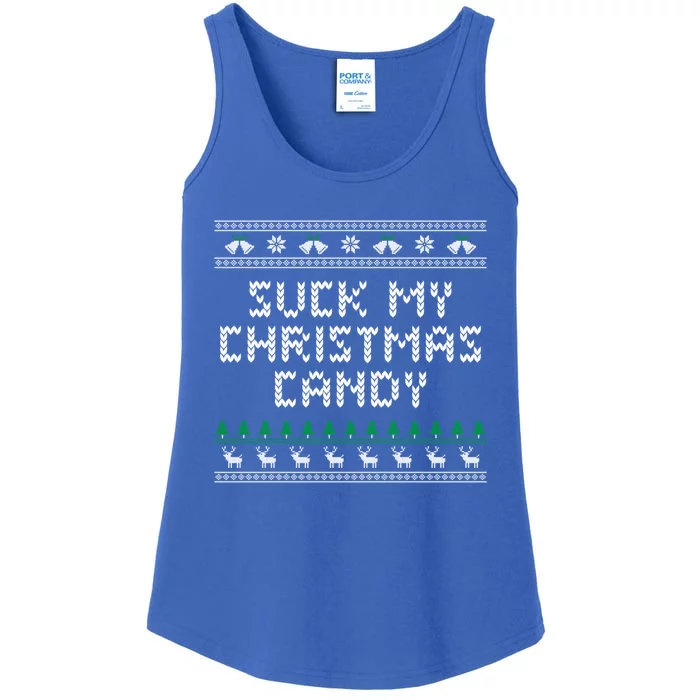 Suck My Christmas Candy Couples Adult Humor Lovers Cool Gift Ladies Essential Tank