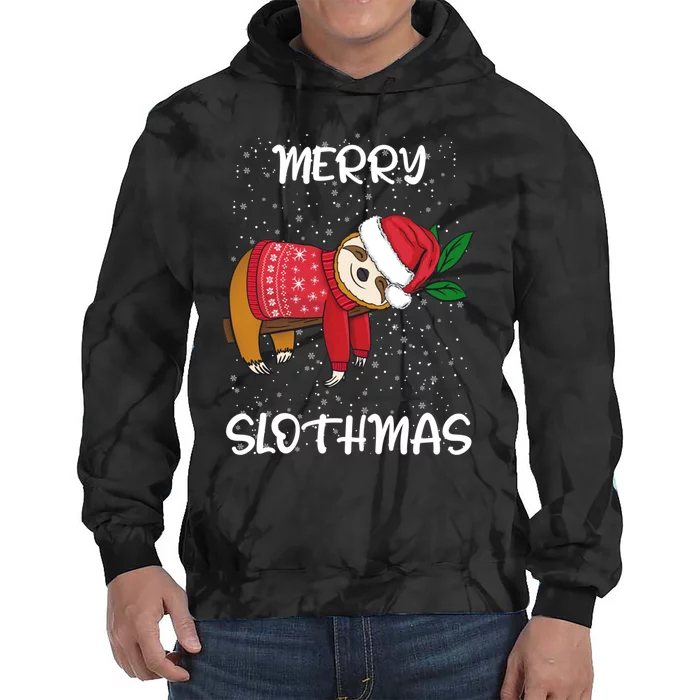 Sloth Merry Christmas Sweater Santa Sloth Merry Slothmas Tie Dye Hoodie