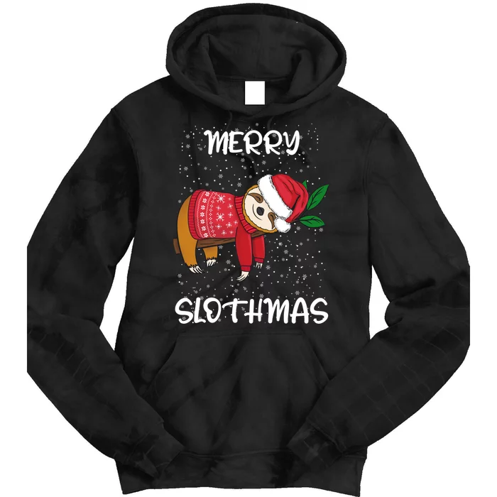 Sloth Merry Christmas Sweater Santa Sloth Merry Slothmas Tie Dye Hoodie