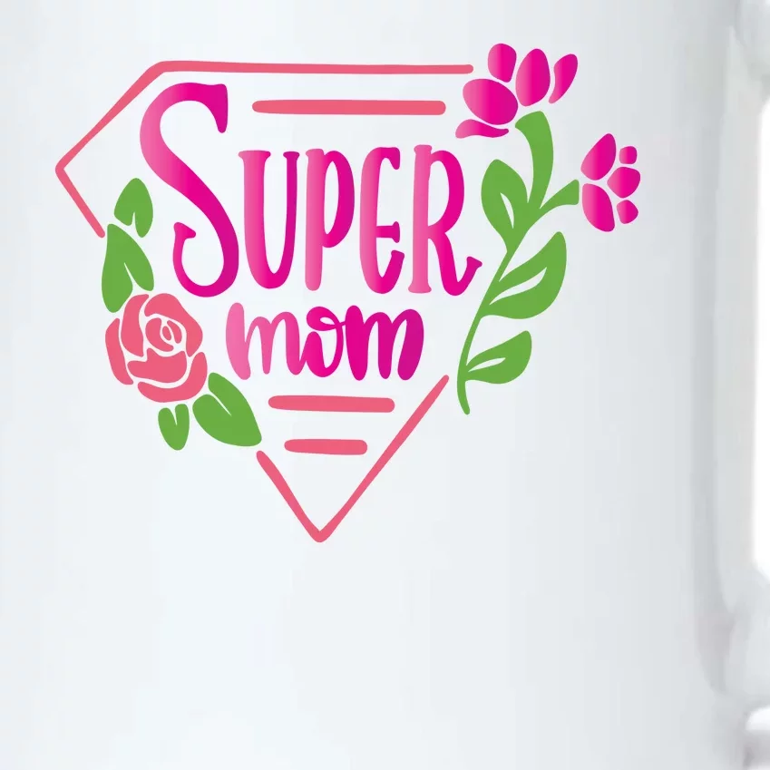 Super Mom Cute Gift Black Color Changing Mug