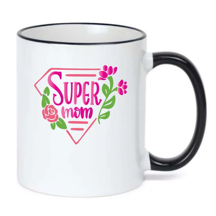 Super Mom Cute Gift Black Color Changing Mug