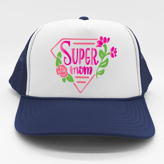 Super Mom Cute Gift Trucker Hat