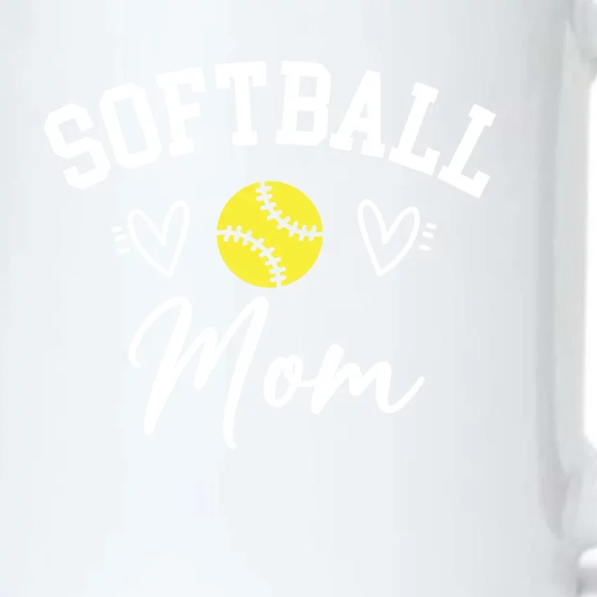 Softball Mom Cute Game Day Outfit Gift Black Color Changing Mug