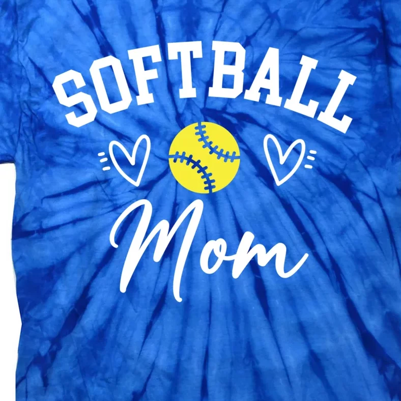 Softball Mom Cute Game Day Outfit Gift Tie-Dye T-Shirt