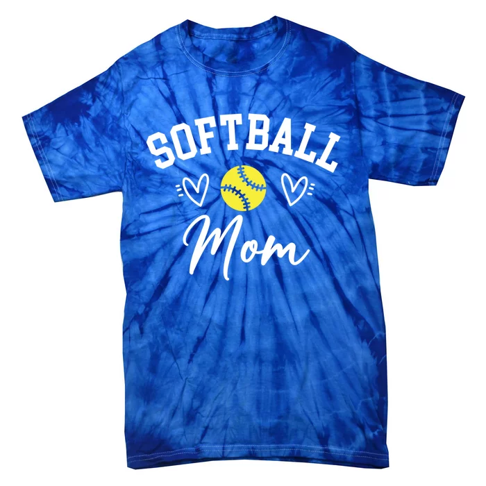 Softball Mom Cute Game Day Outfit Gift Tie-Dye T-Shirt