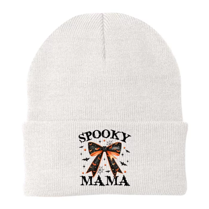 Spooky Mama Coquette Halloween Knit Cap Winter Beanie