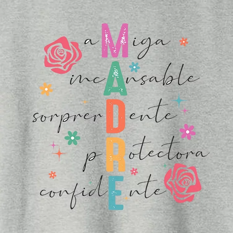 Spanish Mothers Day Retro Madre Mama Women's Crop Top Tee