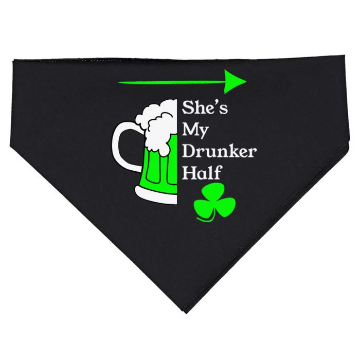 She's My Drunker Half Saint Patrick's Day Couples USA-Made Doggie Bandana