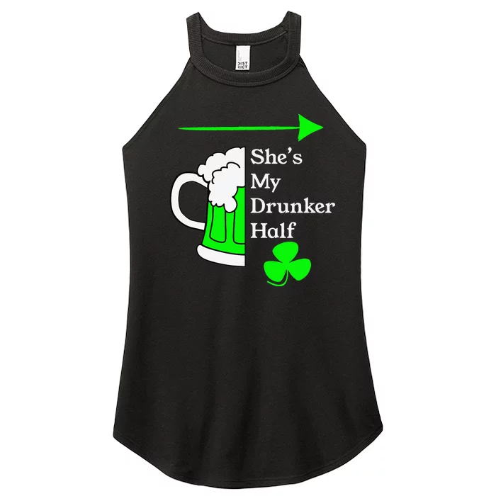 She's My Drunker Half Saint Patrick's Day Couples Women’s Perfect Tri Rocker Tank