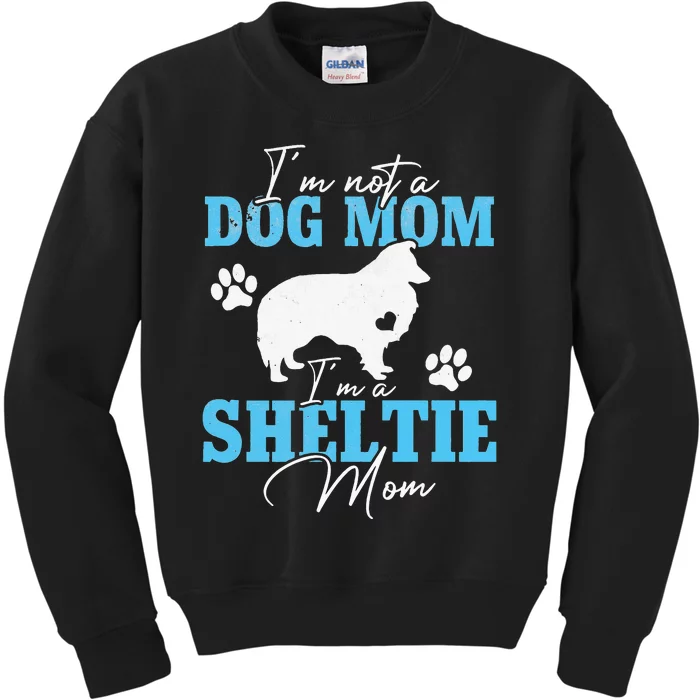 Sheltie Mom Dog Lovers Gifts For Dog Paw Mother's Day Kids Sweatshirt