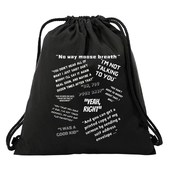 Stuff My Dad Says Drawstring Bag