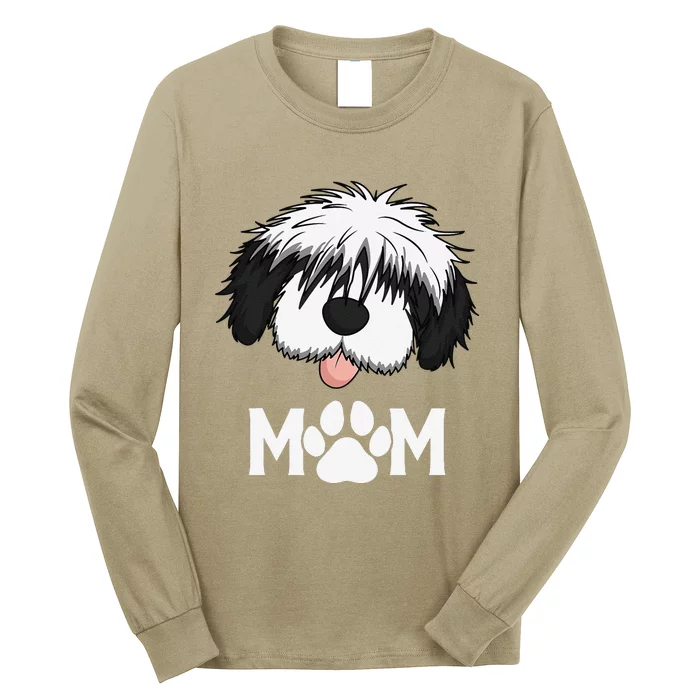 Sheepadoodle Mom Dog Mother Gift Idea For Mother's Day Long Sleeve Shirt