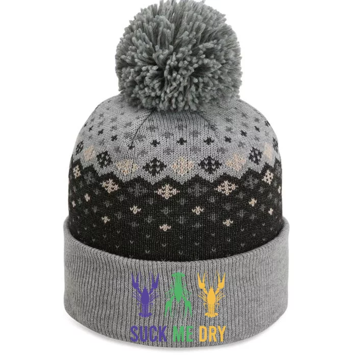 Funny Mardi Gras, Suck Me Dry, Mardi Gras Crawfish, Mardi Gras, Mardi Gras The Baniff Cuffed Pom Beanie