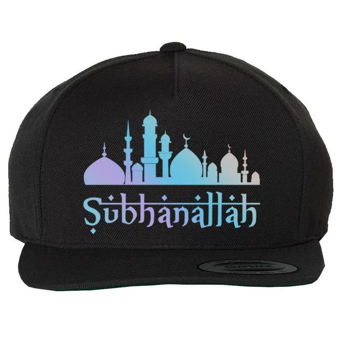 Subhanallah Mosque Design Islamic Ramadan Muslim Cute Gift Wool Snapback Cap