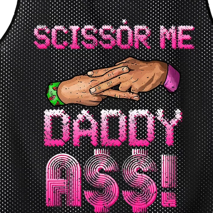 Scissor Me Daddy A$$ Hand Funny Trendy Wrestling Meme Joke Mesh Reversible Basketball Jersey Tank