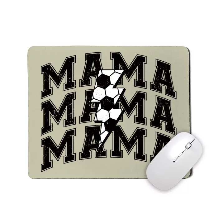 Soccer Mama Distressed Lightning Bolt Mom Mousepad