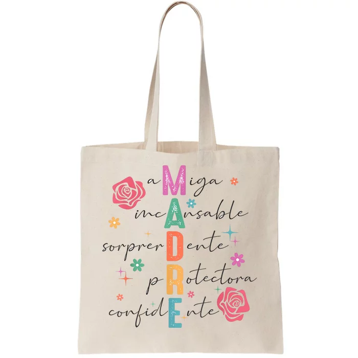 Spanish Mothers Day Retro Madre Retro Mama Tote Bag