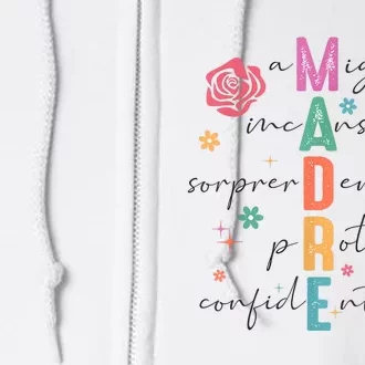 Spanish Mothers Day Retro Madre Retro Mama Full Zip Hoodie