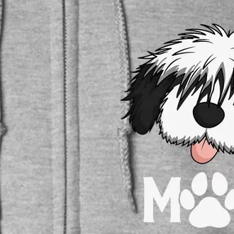 Sheepadoodle Mom Dog Mother Gift Idea For Mother's Day Full Zip Hoodie