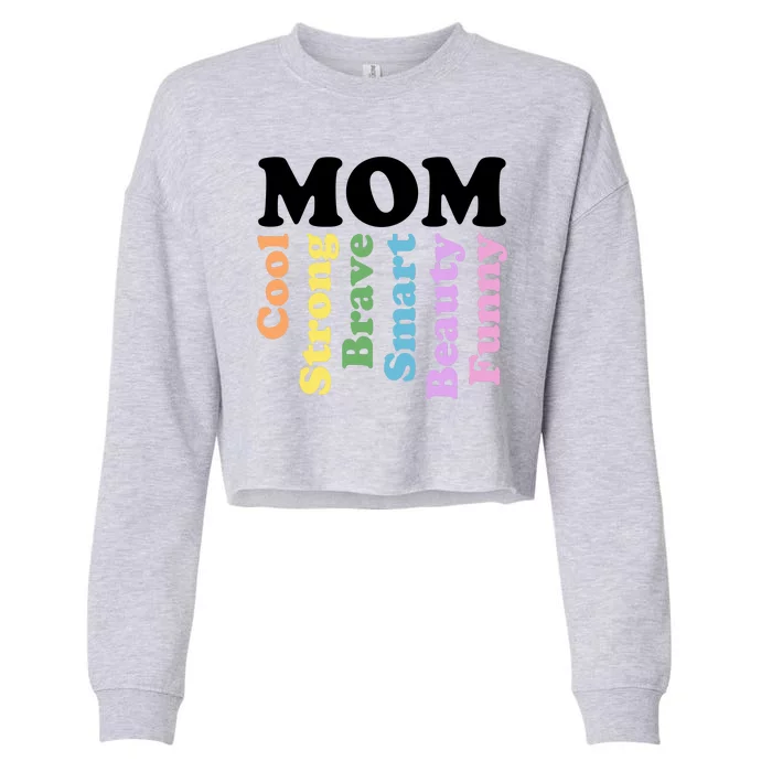 Special Mom Definition Mothers Day Gift Cropped Pullover Crew