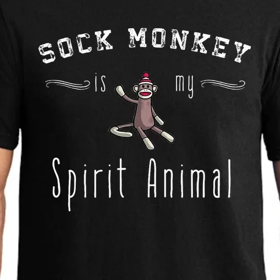 Sock Monkey Design My Spirit Animal Funny Sock Monkey Gifts Pajama Set