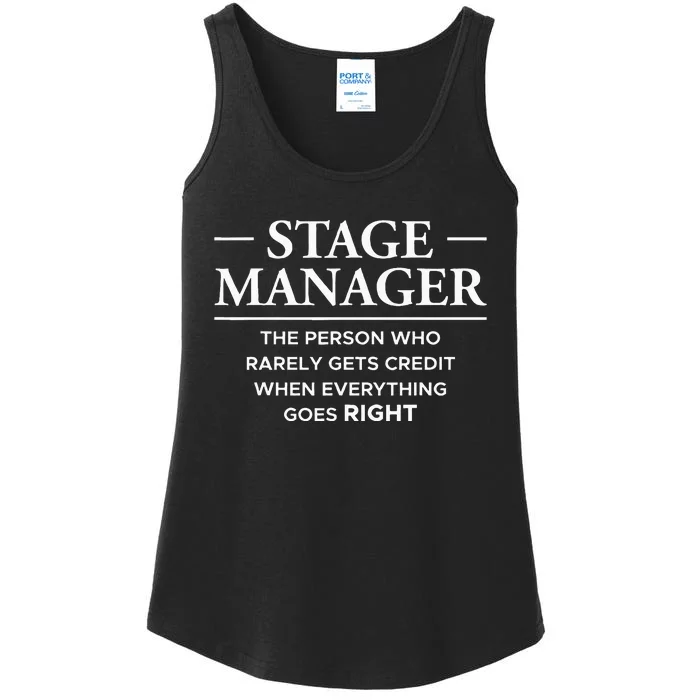 Stage Manager Definition Backstage Stage Crew Ladies Essential Tank