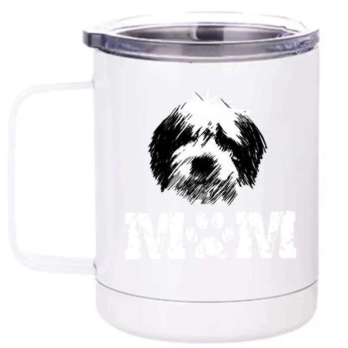 Sheepadoodle Mom Doodle Dog Cool Gift Front & Back 12oz Stainless Steel Tumbler Cup