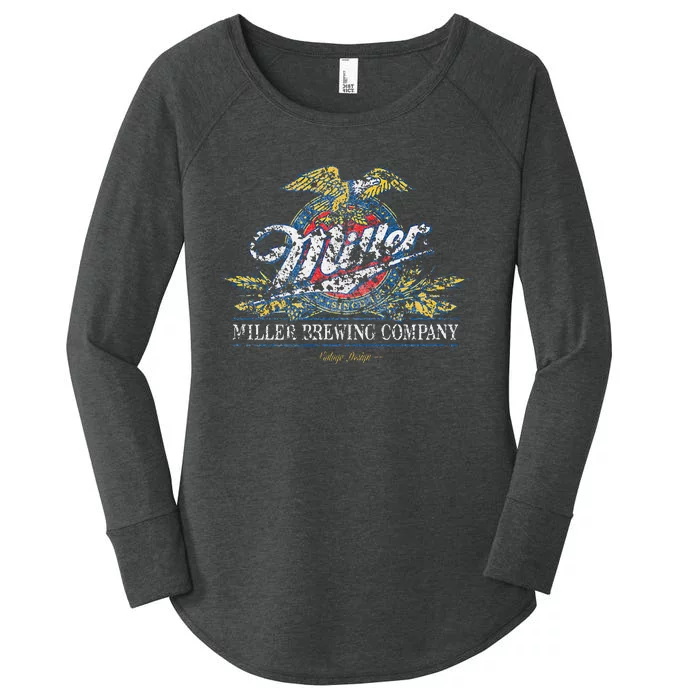 Standard Miller Eagle Crest Beer Women's Perfect Tri Tunic Long Sleeve Shirt