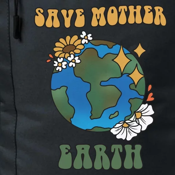 Save Mother Earth Retro Planet Floral Daily Commute Backpack