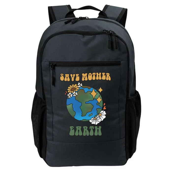 Save Mother Earth Retro Planet Floral Daily Commute Backpack