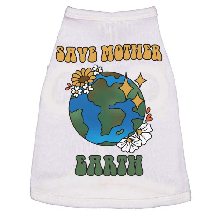 Save Mother Earth Retro Planet Floral Doggie Tank