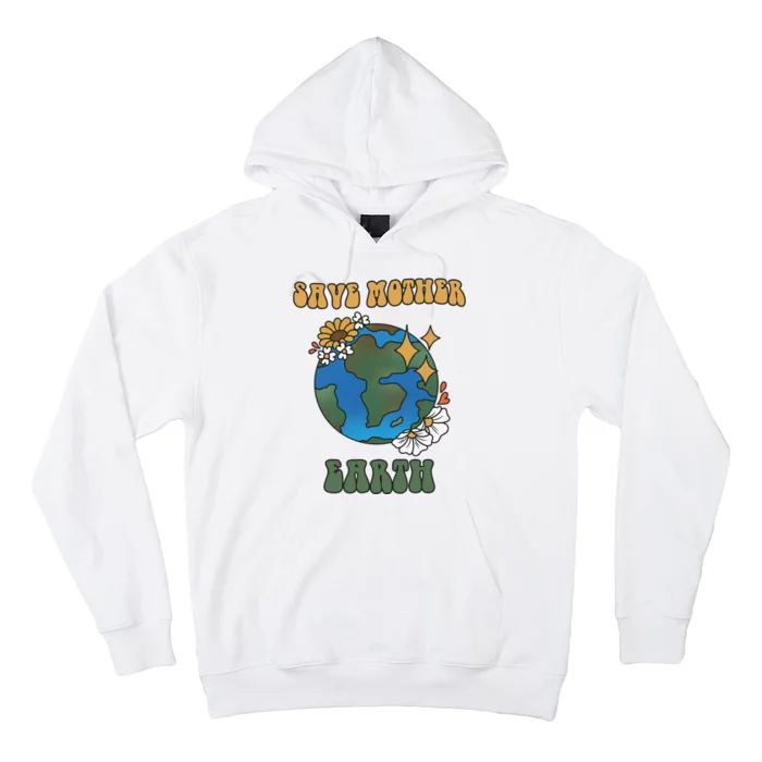 Save Mother Earth Retro Planet Floral Hoodie