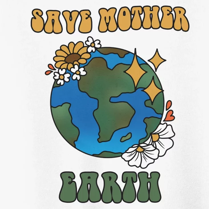 Save Mother Earth Retro Planet Floral Toddler T-Shirt